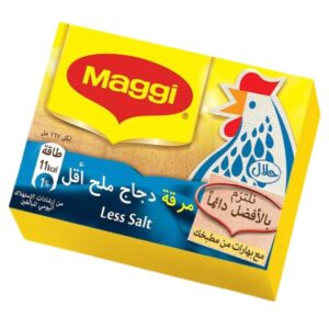 مكعب مرقة دجاج ماجي بنكهة الدجاج ملح اقل