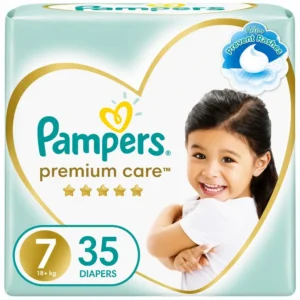 Pampers Premium Care Taped Baby Diapers - Size 7 (18+ kg)