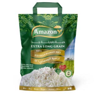 Amazon 1121 Sella Basmati Rice 10Kg- grocery near me- online store near me- authentic basmati rice- Indian long grain rice- white basmati rice- Martoo online- Amazon foods