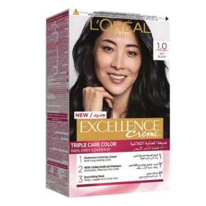 L'Oreal Paris Excellence Creme Triple Care Permanent Hair Colour 1.0 Black 1pcs