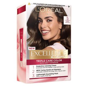 L'Oreal Paris Excellence Creme Permanent Hair Colour 5 Light Brown