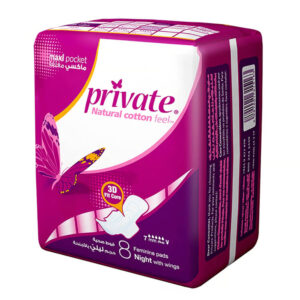 Private Natural Cotton Feel Extra Thin Night Normal Sanitary pad 8 pcs