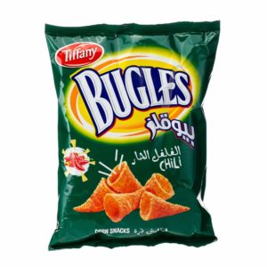 Tiffany Bugles chips chili 75g