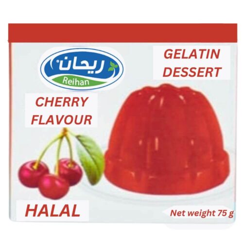 Gelatin Dessert Cherry Flavour Reihan Jelly 75g