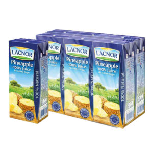 Lacnor 100% Juice Pineapple 6x180ml