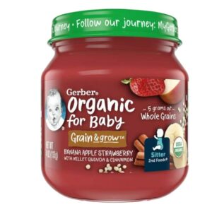 Gerber Organic Banana Apple Strawberry 113g