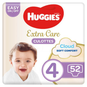 Huggies Extra Care Culottes Cloud Soft Comfort Diaper Size 4(9-14 kg) 52pcs