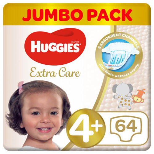 Huggies Extra Care Jumbo Pack Diapers Size 4 (10 -16 kg) 64pcs