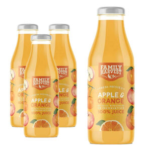 عصير فاميلي هارفست عضوي 100% تفاح وبرتقال