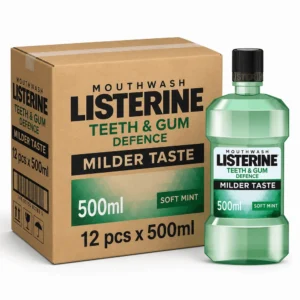 Listerine Mouthwash Teeth & Gum Defence Milder Taste Soft Mint 500ml