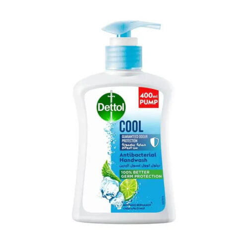 Dettol Handwash Liquid Soap Cool Pump Mint and Bergamot Fragrance Regular 400ml