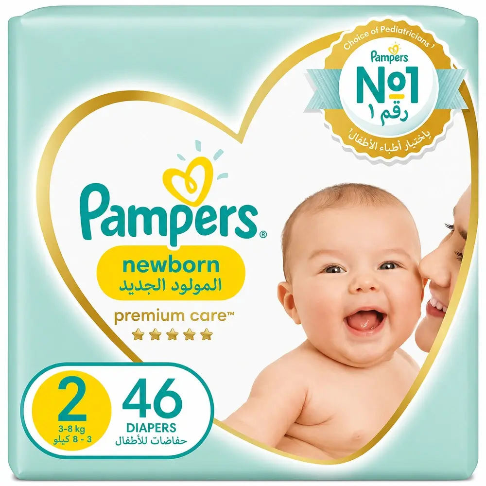 Pampers Premium Care Newborn Taped Diapers Size 2(3-8kg)