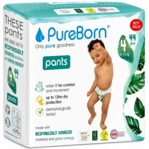 PureBorn Pull-Up Training Pants Multicolour Diapers Size 4(9-15kg )