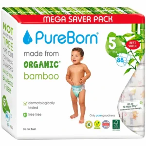 Pureborn Eco Organic Bamboo Nappies Size 5