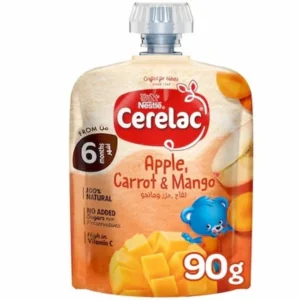 Nestle Cerelac Apple, Carrot, Mango Fruits Puree Pouch Baby Food from 6 Months