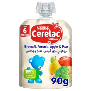 Nestle Cerelac Fruits Vegetable Puree Pouch Broccoli, Parsnip, Apple, Pear from 6 Months