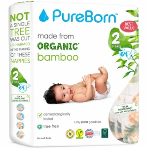 Pureborn Organic Bamboo Pants Diaper Size 2(3-6kg)