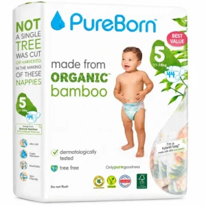 Pureborn Organic Pants Bamboo Diaper Size 5(11-18kg)