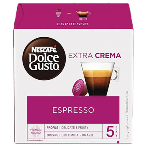 Necafe Espresso Extra Crema Coffee Dolce Gusto Cream Coffee Nescafe Espresso Coffee Pods Espresso Intenso Extra Crema Cream Coffee 16 Capsules