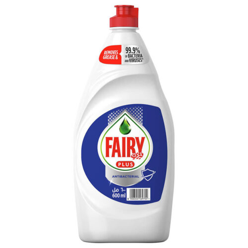 Fairy Plus Antibacterial Dishwashing Liquid Soap Regular 600ml