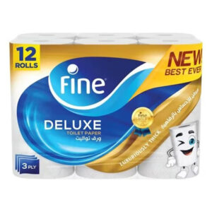 Fine Deluxe Toilet Paper 3plyx12rolls