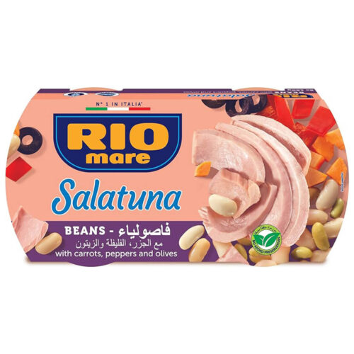 Rio Mare Salatuna Beans with Carrots Peppers and Olives 160g pack of 2