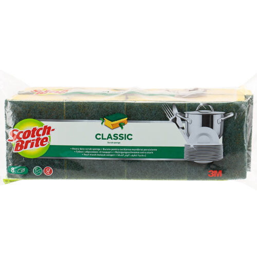 Scotch Brite Classic Nail Saver Scrub Sponge 8pcs