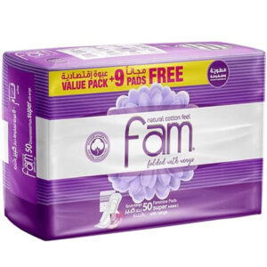 Fam Sanitary Pads Folded with Wings 50pcs