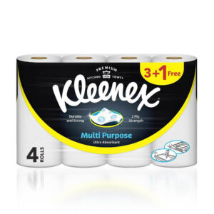 Kleenex Multi Purpose Ultra Absorbent Kitchen Towel Rolls 2ply 90 sheets 4 rolls