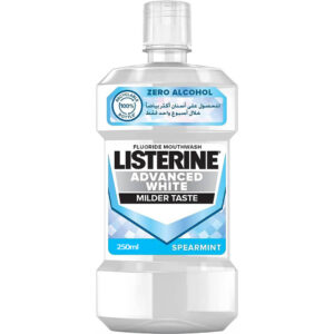 ليسترين غسول الفم المتقدم بدون كحول بنكهة النعناع الأبيض