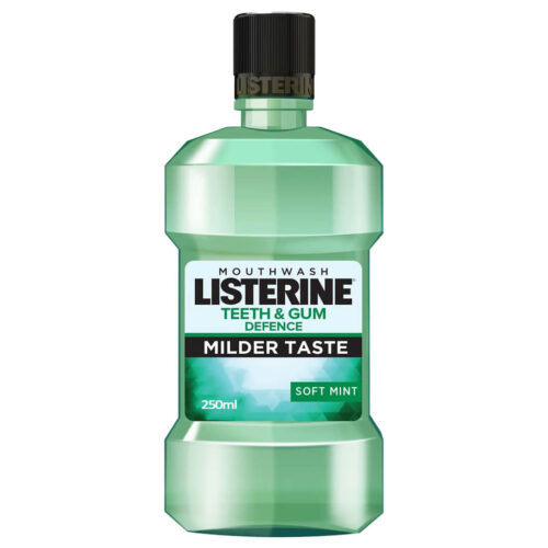 Listerine Mouthwash Teeth and Gum Defence Milder Taste Soft Mint 250ml