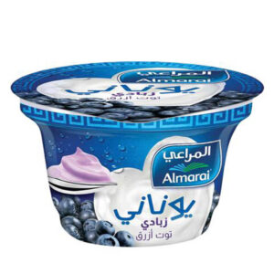 زبادي يوناني بنكهة التوت الأزرق المراعي