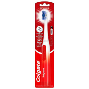 Colgate Battery Powered Toothbrush 360 Optic White Medium 1pc