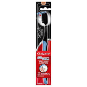 Colgate Toothbrush Soft Multi Colour Black Charcoal Slim 1pcs