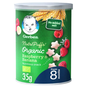 Gerber Baby Food Organic Nutri Puffs Raspberry Banana from 8 Months 35g