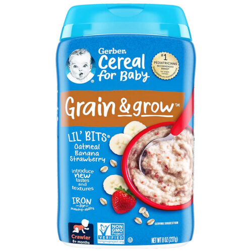Gerber Lil' Bits Oatmeal Banana Strawberry Cereal 227g