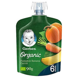 Gerber Organic Pumpkin Banana Carrot Baby Food from 6 Months 90g