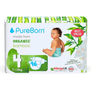 Pureborn Eco Bamboo Nappies Baby Size 4