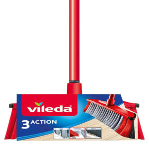 Vileda 3 Action Broom Red
