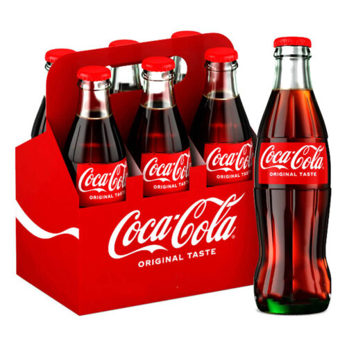 Coca Cola Original Taste Carbonated Soft Drink Glass Bottle 6x290ml