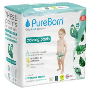 Pure Born Organic Diaper Training Pants Value Pack Size 7(17 kg) 28pcs