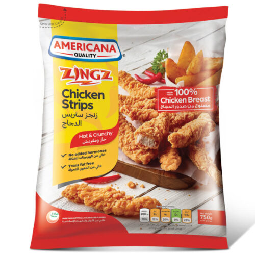 Americana Zingz Chicken Strips Hot and Crunchy 750g