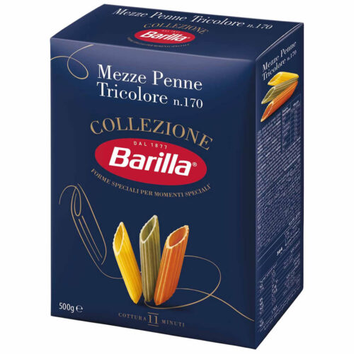 Barilla Collezione Mezze Penne Tricolore Pasta 500g