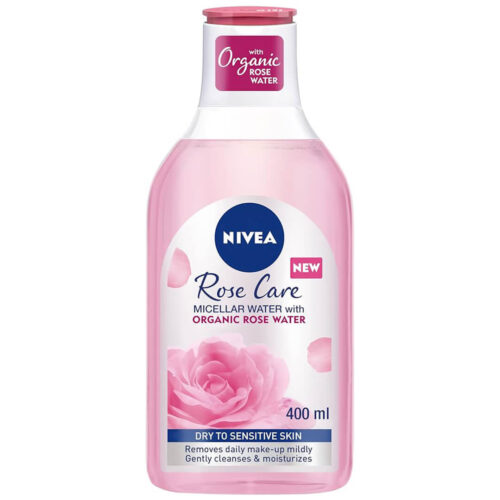 NIVEA Face Micellar Water Mono-phase Makeup Remover Rose Care Dry & Sesitive Skin 400ml