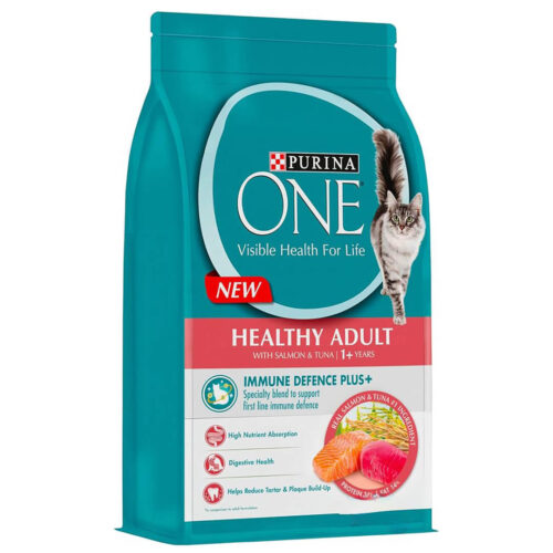 Purina One Healthy Adult Dry Cat Food With Salmon And Tuna 2.7kg