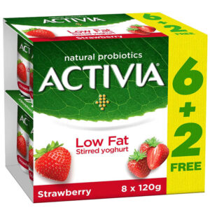 اكتيفيا زبادي قليل الدسم بنكهة الفراولة