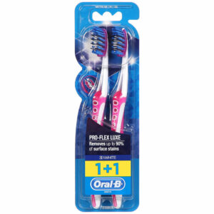 Oral-B 3D White Luxe Pro Flex Toothbrush Medium 1+1 free