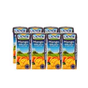 Lacnor No Added Sugar Mango Juice 8x180ml