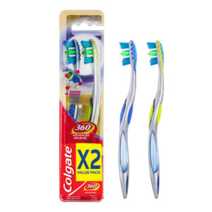 Colgate 360 Advanced Medium Toothbrush Value Pack 2pcs