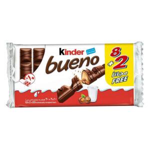 Kinder Bueno Chocolate Bar 8 +2 - FREE 430g